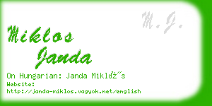 miklos janda business card